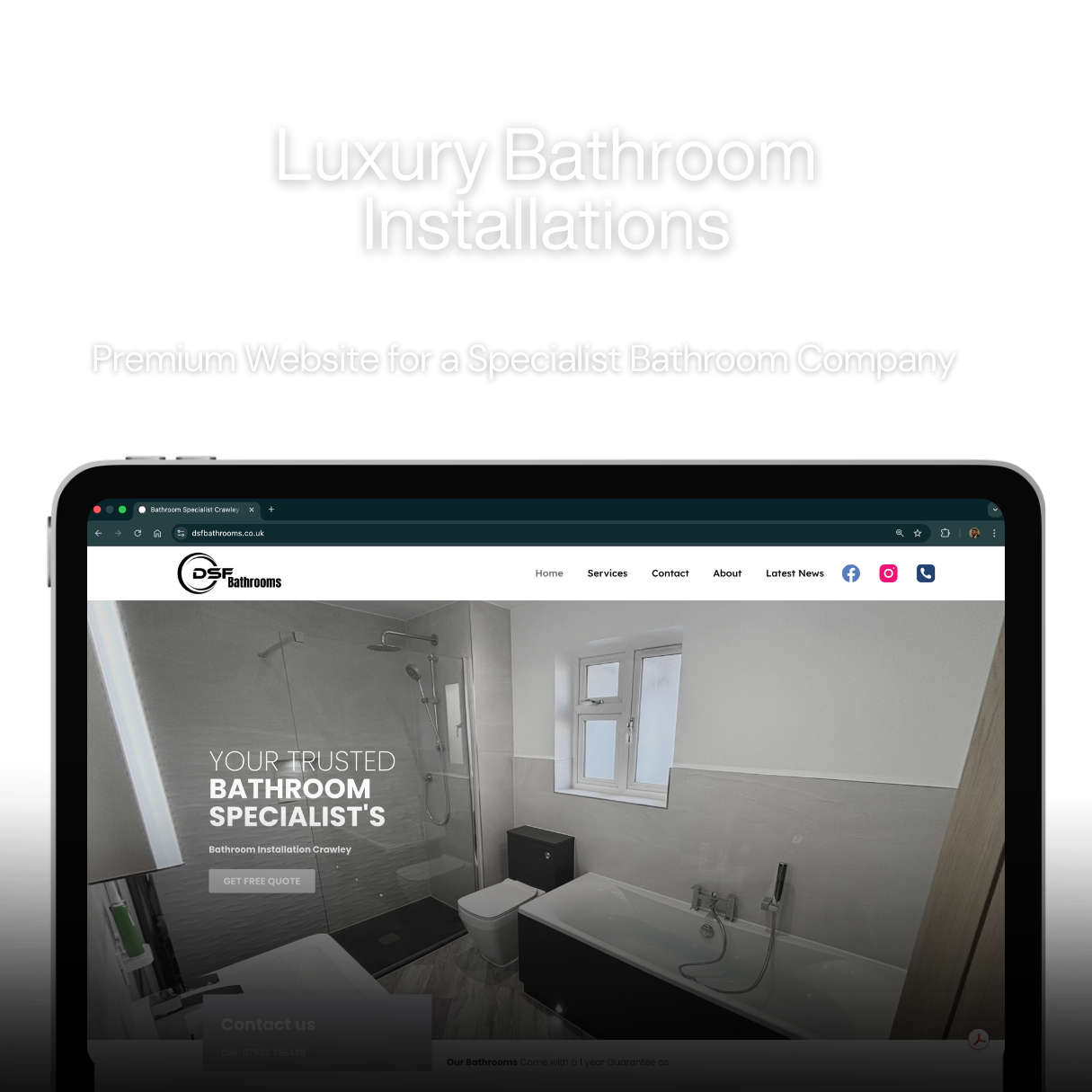 DSF Bathrooms website screenshot
