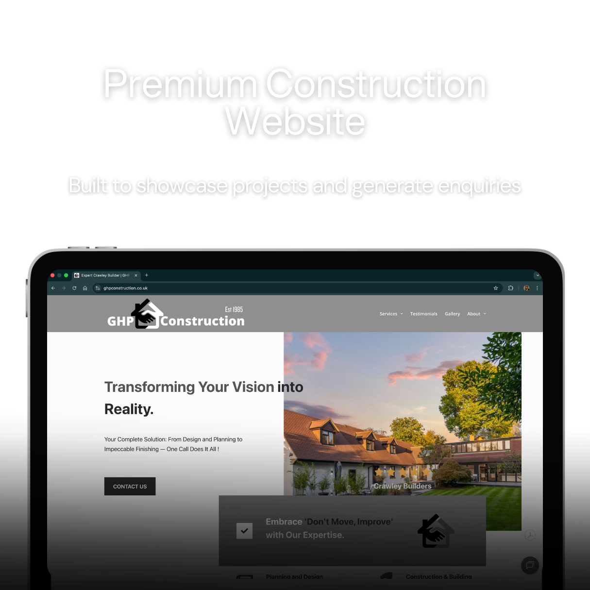 GHP Construction website screenshot
